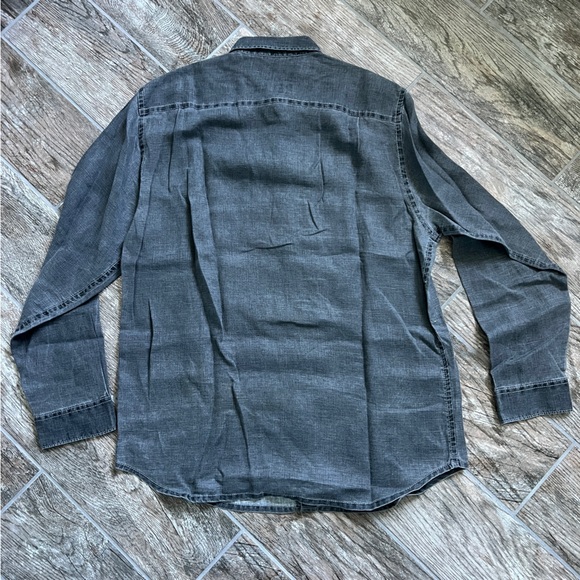 Tommy Bahama 100% Linen Men’s Medium Long Sleeved Button Down Shirt, Gray - Picture 9 of 9